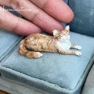 Dollhouse Miniature Cat Pet Animal in 1:12th Scale &quot;Spike&quot;