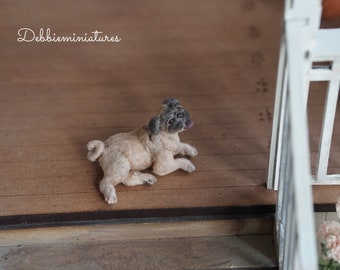 Dollhouse Miniature Dog Pet Animal in 1:12th Scale "Ollie"