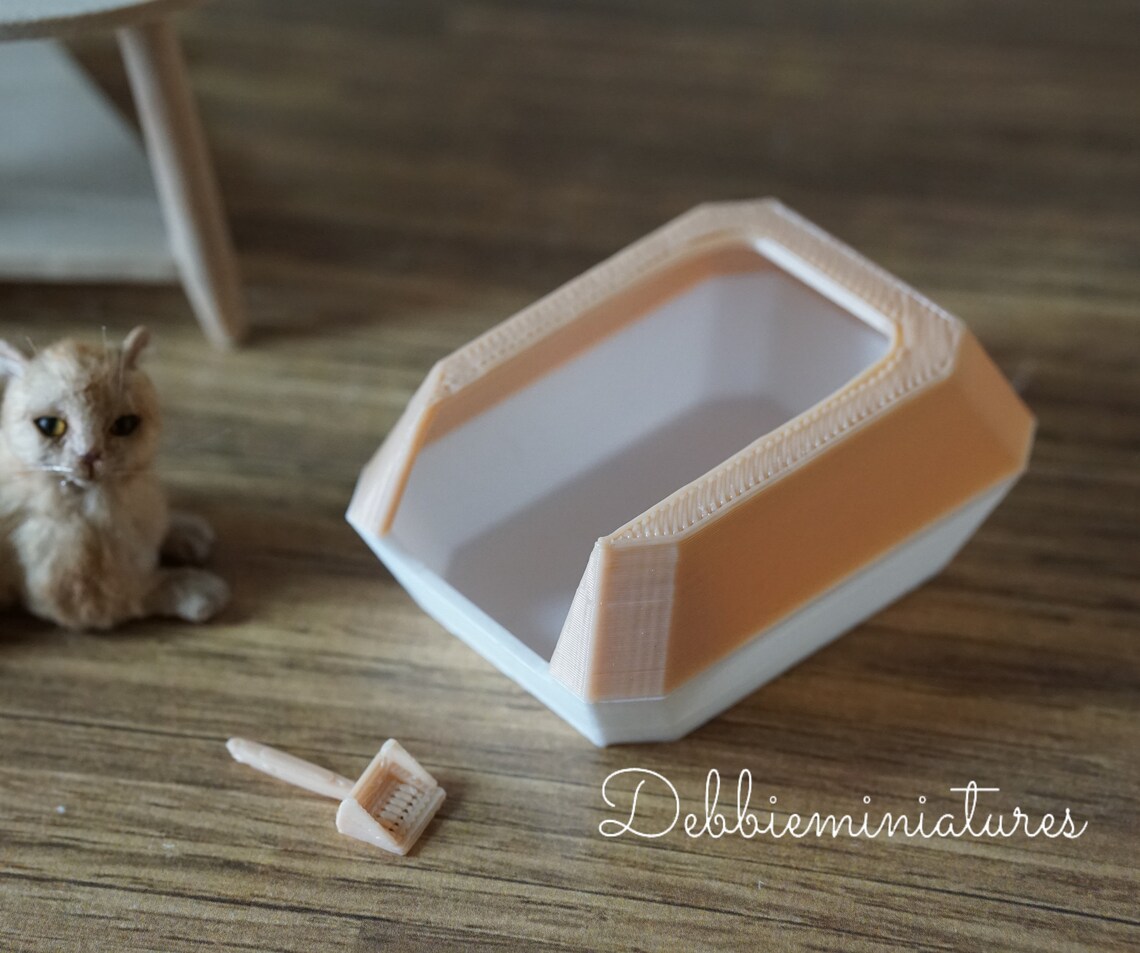 Dollhouse Miniature 1:12th Scale Cat Animal Pet Litter Tray | Etsy