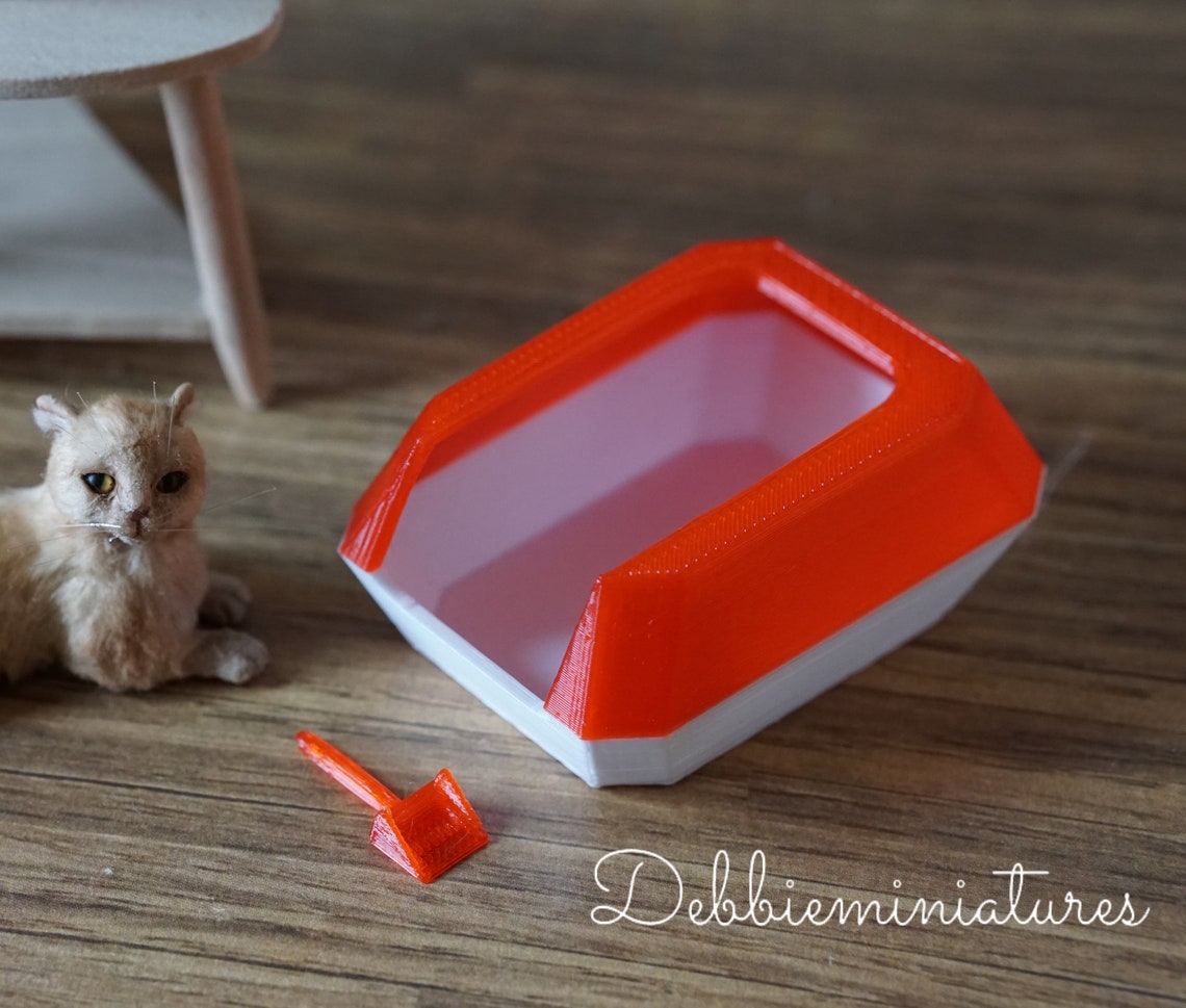 Dollhouse Miniature 1:12th Scale Cat Animal Pet Litter Tray | Etsy