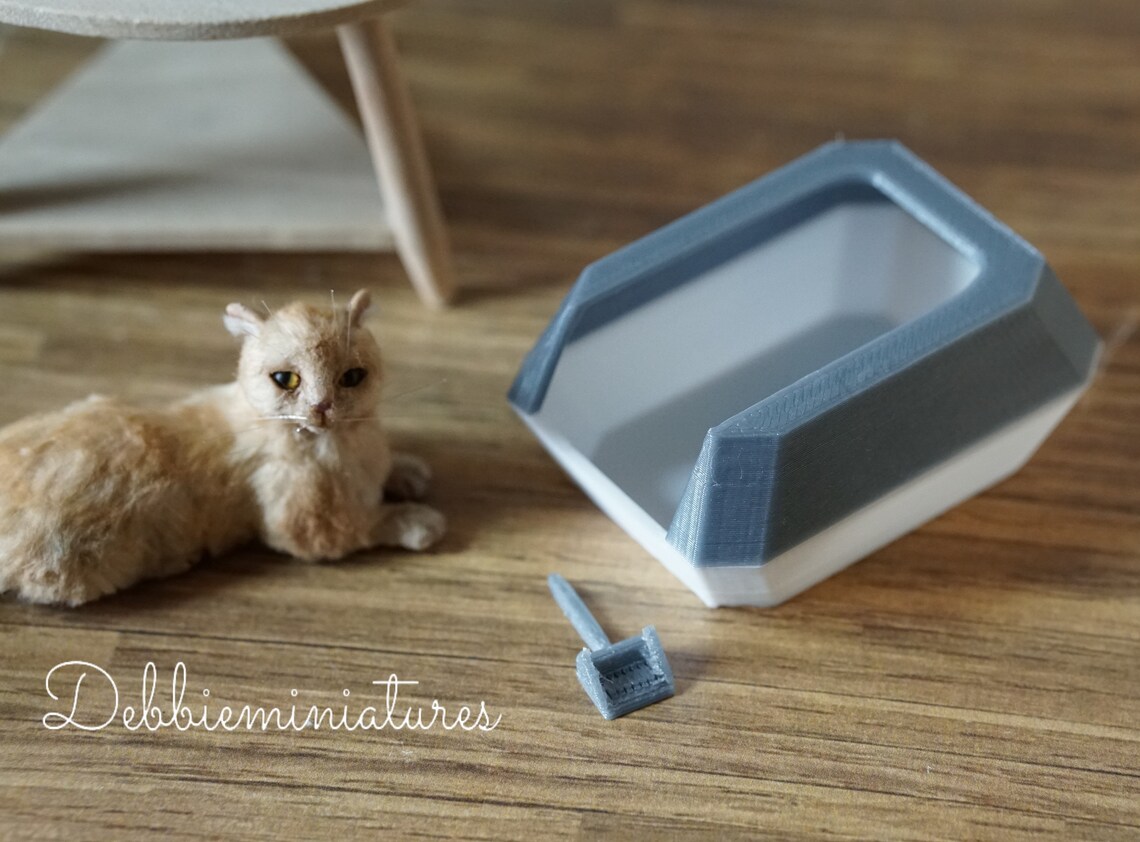 Dollhouse Miniature 1:12th Scale Cat Animal Pet Litter Tray | Etsy
