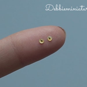 20 pieces 2 mm ø Clear Cabochons For Making Realistic Cat Eyes for Miniature Cat Sculpture in 1/12th Scale + A video on how to paint them