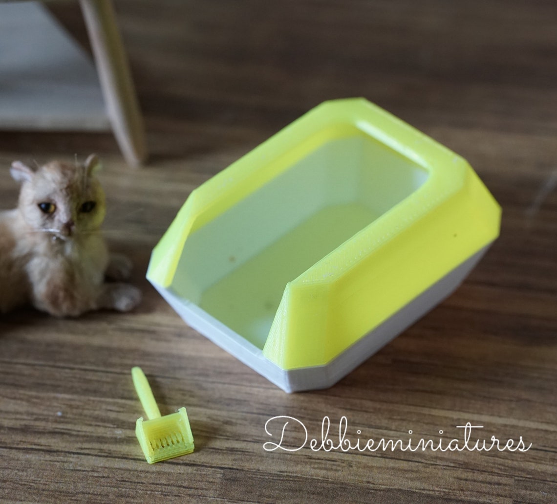 Dollhouse Miniature 1:12th Scale Cat Animal Pet Litter Tray | Etsy