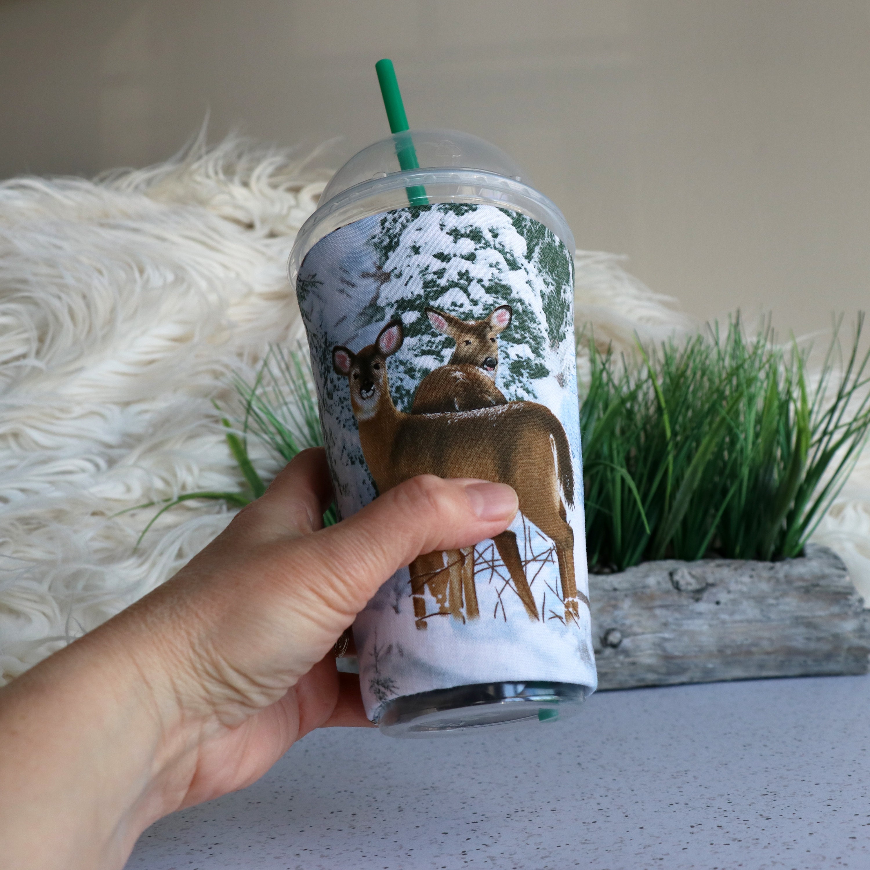 Meadow Cup Cozy Sleeve Coozie Koozie Wrap Insulated Cotton Etsy