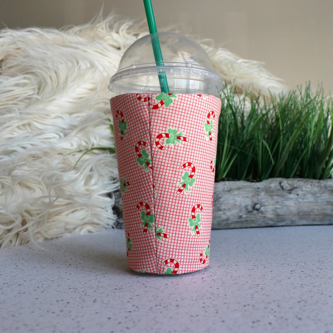 Minty Cup Cozy Sleeve Coozie Koozie Wrap Insulated Cotton Etsy