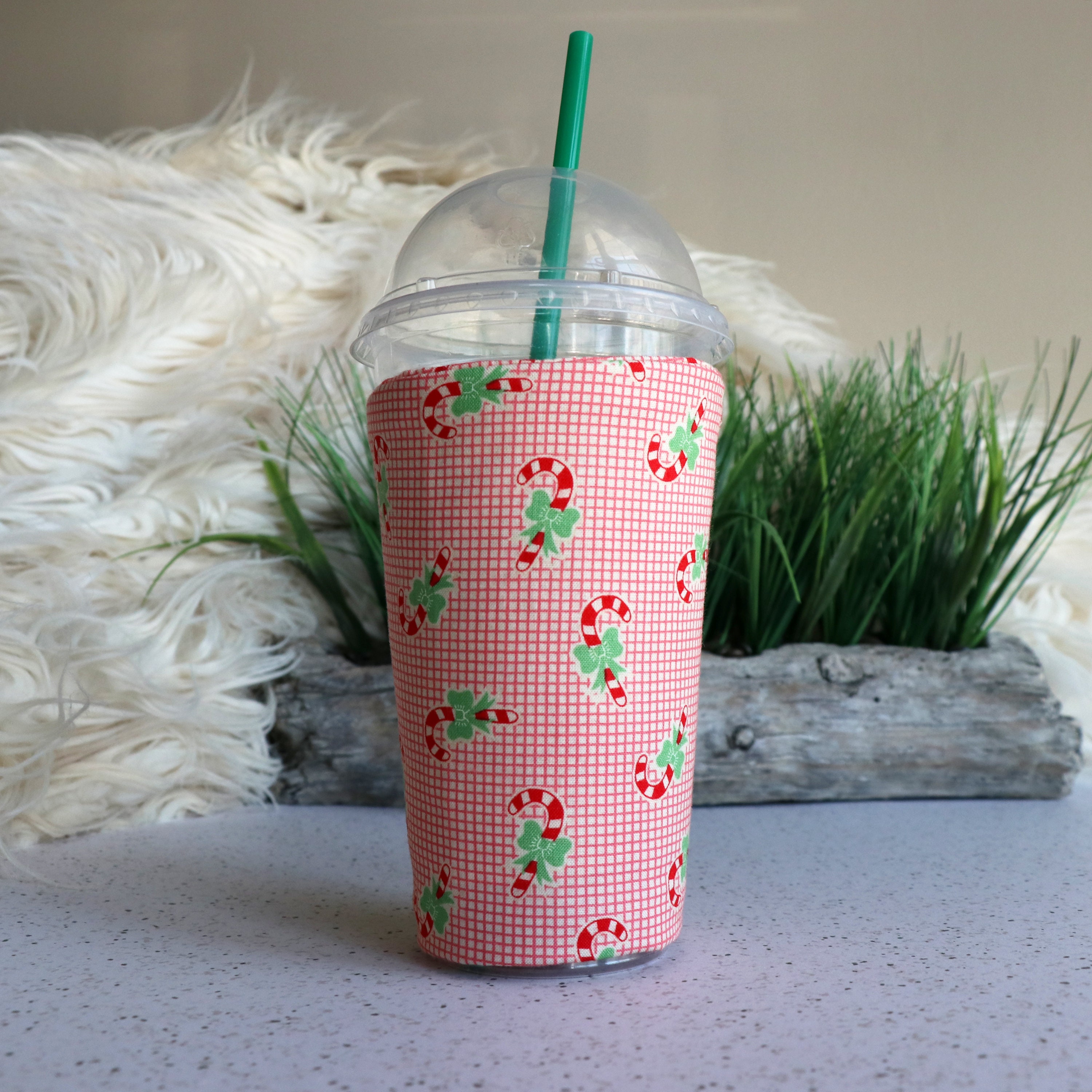 Minty Cup Cozy Sleeve Coozie Koozie Wrap Insulated Cotton Etsy