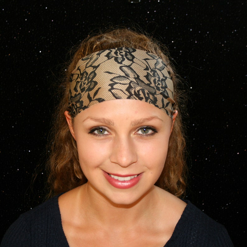 Lacy Yoga Headband Workout Headband Running Headband Womens Etsy