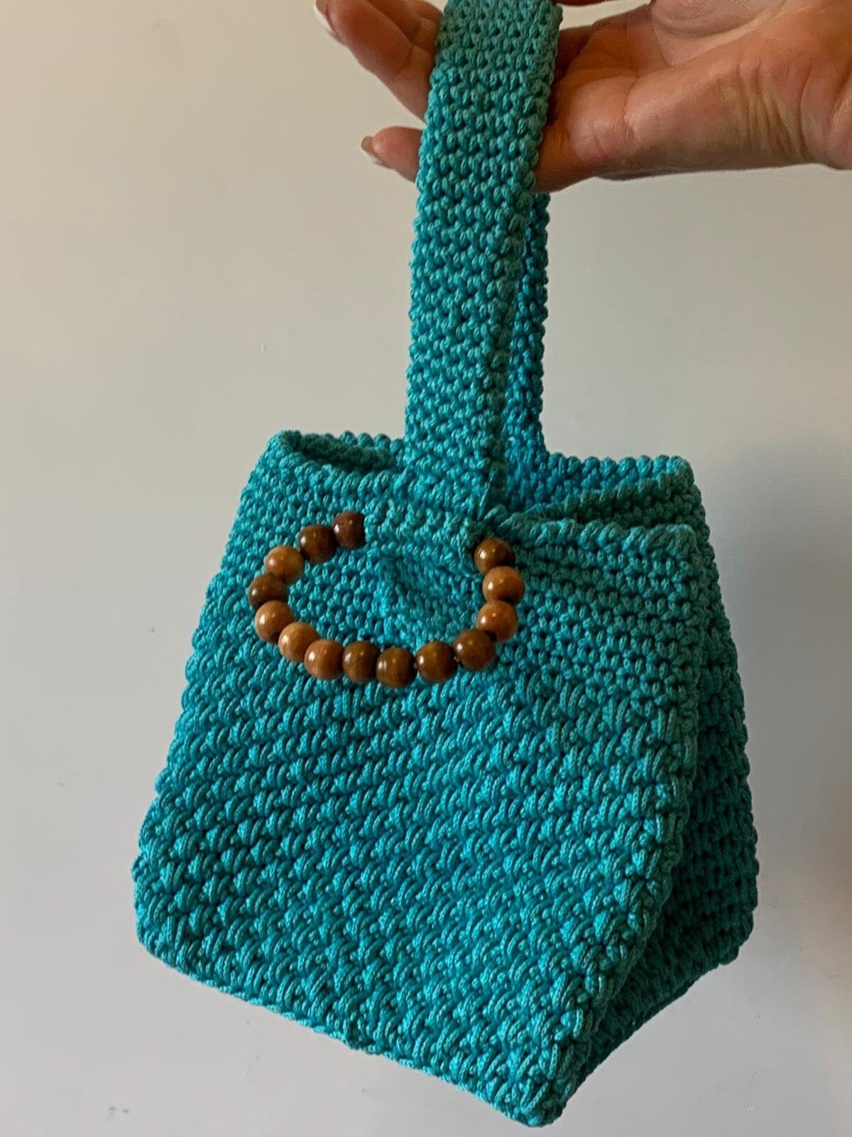 Japanese Bag Crochet Crochet Wrist Bag japanese Etsy