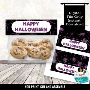 Adorno para bolsa de Halloween, bolsa de golosinas de Halloween, fiesta de Halloween, arañas de Halloween, dulces de Halloween, obsequio de fiesta, bolsa de golosinas, Halloween para niños,
