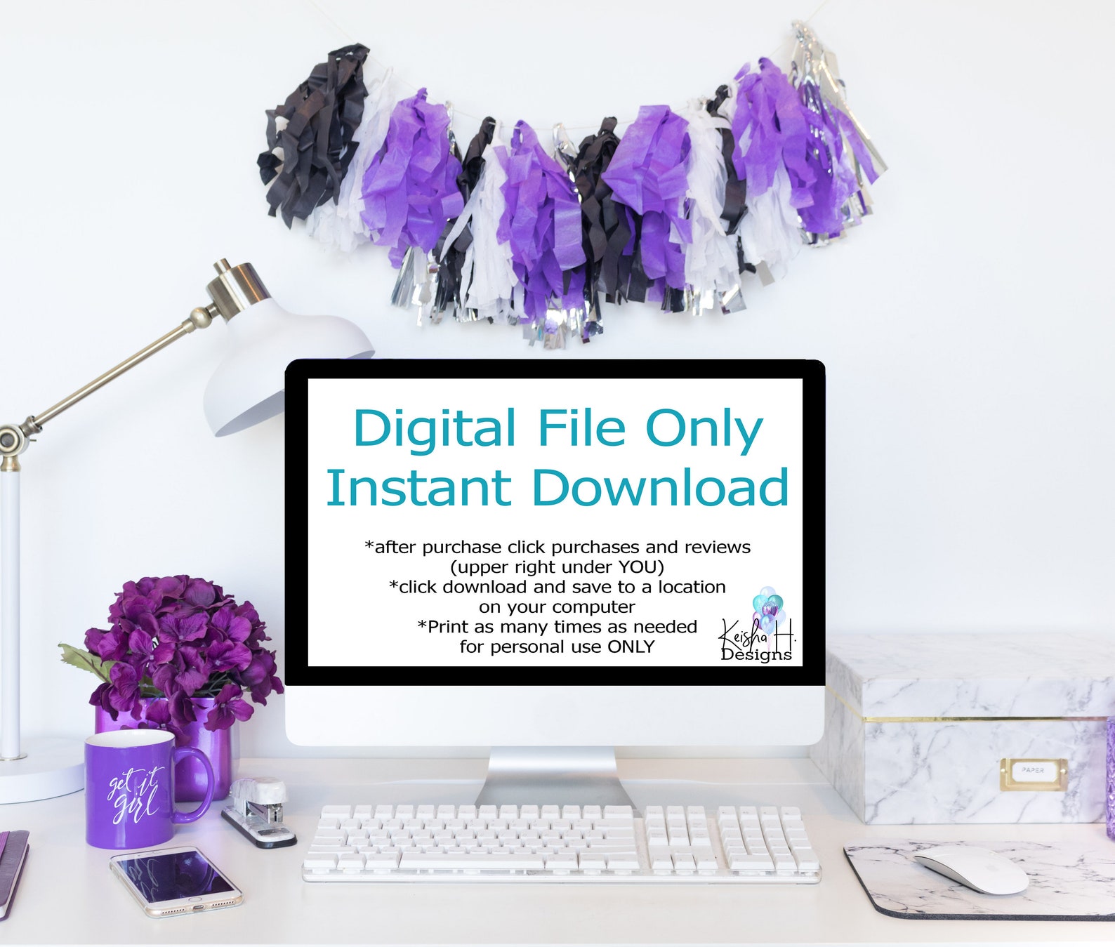 Paint Party Gift Bag Label, Art Birthday Favor Bag Label, Painting