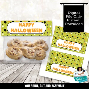 Adorno para bolsa de Halloween, bolsa de golosinas de Halloween, fiesta de Halloween, Halloween escolar, dulces de Halloween, obsequio de fiesta, bolsa de golosinas, Halloween para niños,