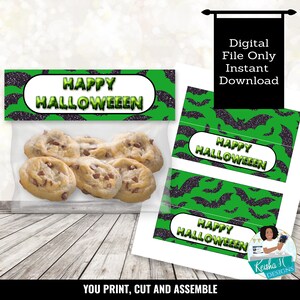 Adorno para bolsa de Halloween con murciélagos, bolsa de golosinas de Halloween, fiesta de Halloween, Halloween escolar, dulces de Halloween, obsequio de fiesta, bolsa de golosinas, Halloween para niños