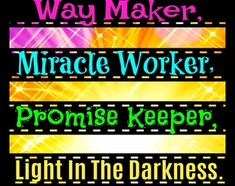 Waymaker, NOTECARD, Miracle Worker, Promise Keeper, God, Jesus, worship, Faith, praise, words of hope, scripture, Sinachi Joseph