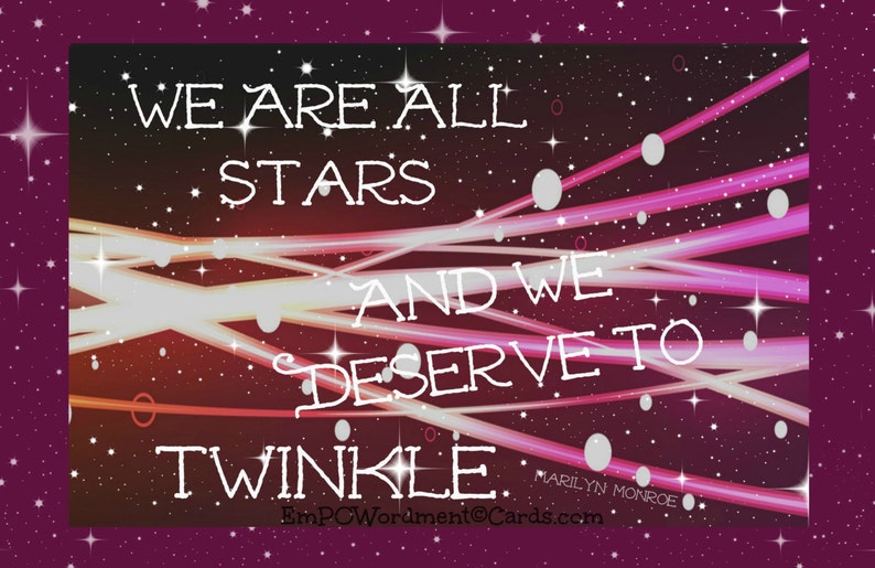 We Are All Stars And We Deserve To Twinklemarilyn Monroe Etsy