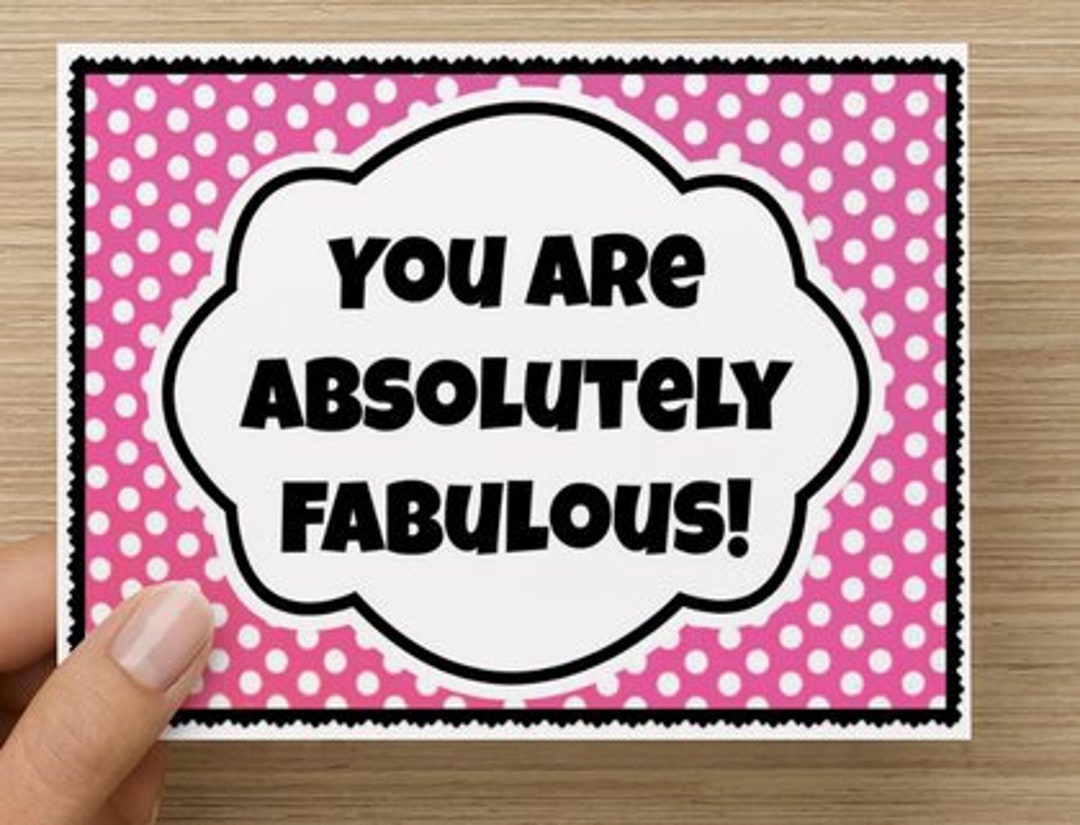 You Are Absolutely Fabulous note CARD Positivity Woman And Sister you-are-absolutely-fabulous-note-card-positivity-woman-and-sister