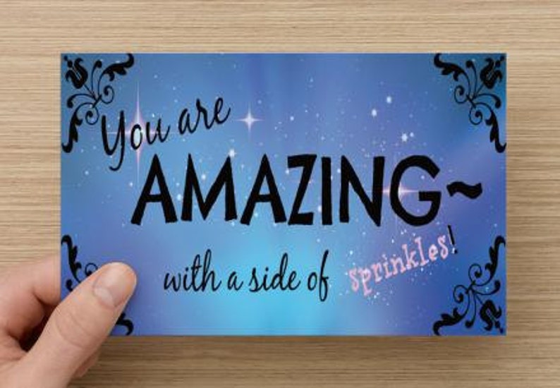 You Are Amazing With A Side of Sprinklespositivity, lift spirits, accomplishment, self-esteem quote, direct sellers, empower image 1