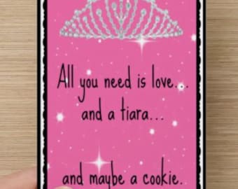 All You Need Is Love, Pink Love, Sister, Girlfriends, Women's Fun Greeting Card, galentine, best friend, Valentine, thank you card