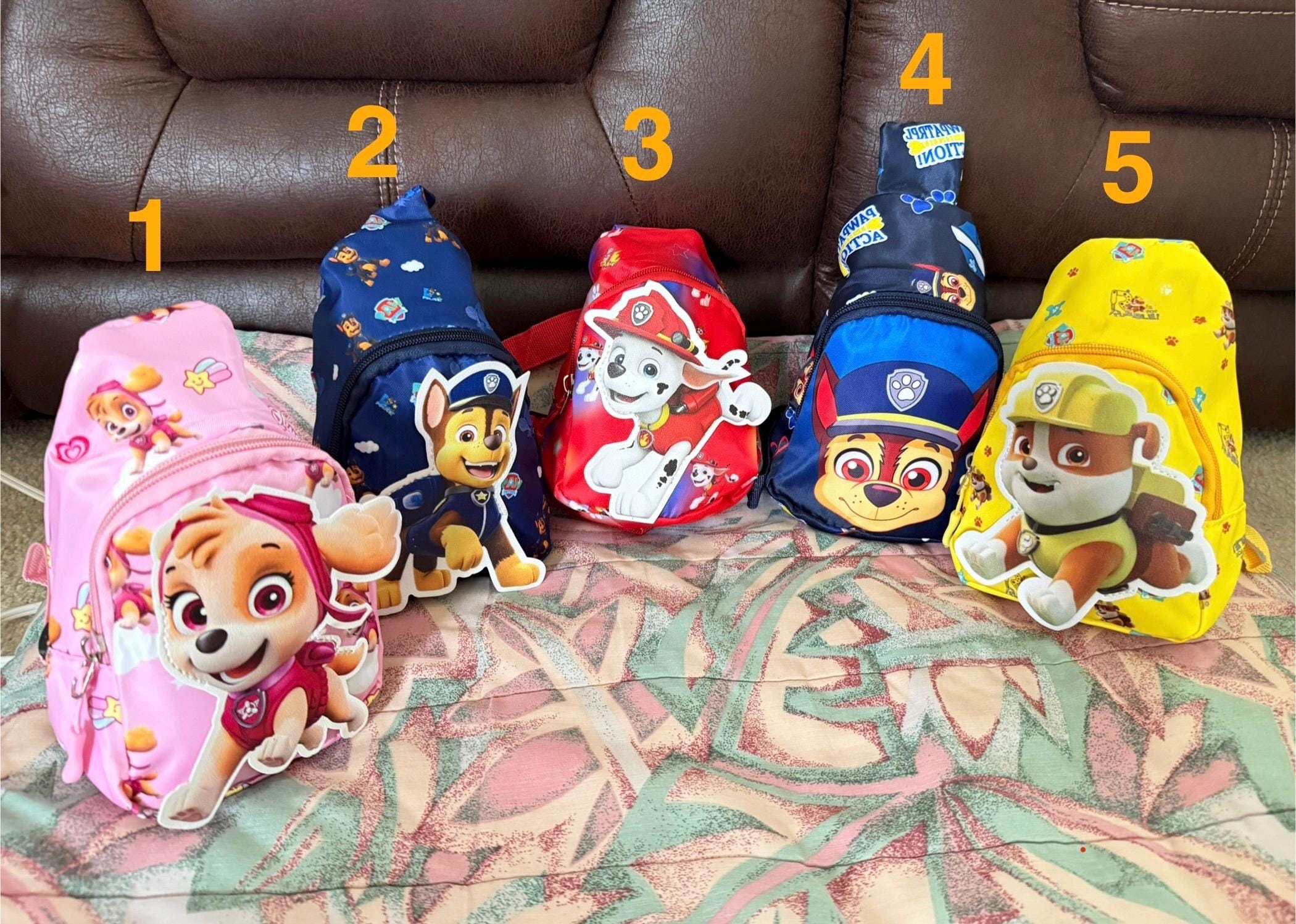 Lot Paw Patrol : Sac à Dos + Lunch Bag + Peluche Marshall + Figurine Chase (Occasion)