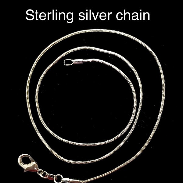 Sterling Silver Snake Chain 16", 18", 24"