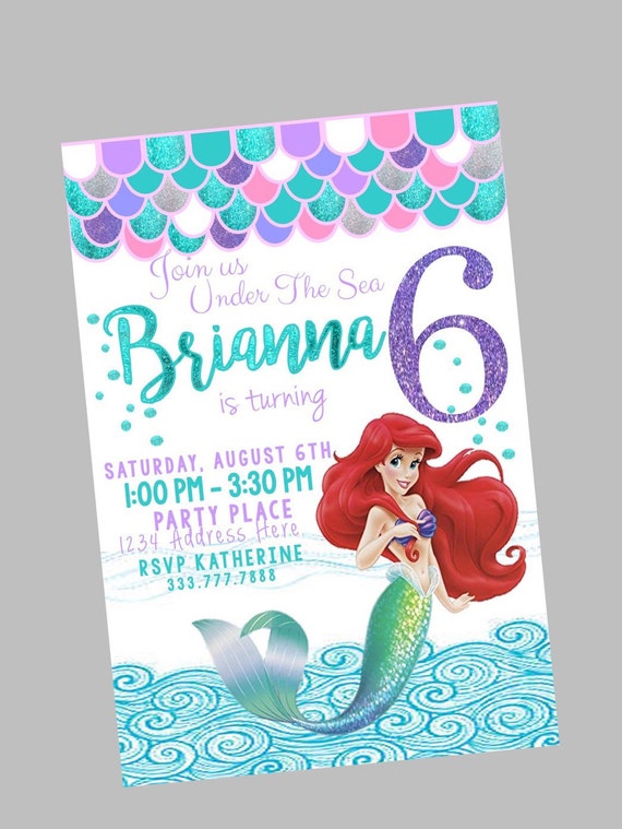 Unique Little Mermaid Invitations 4