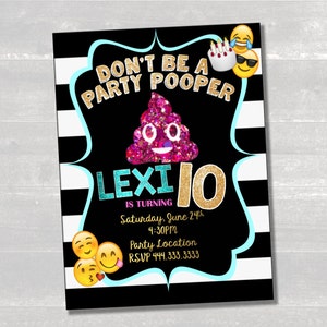 Don T Be A Party Popper Invitation 9