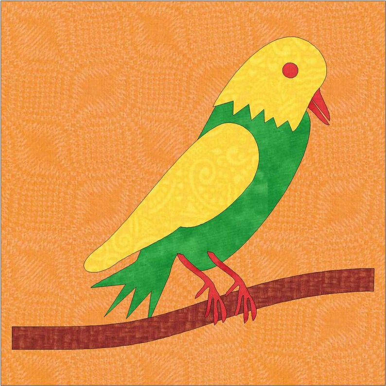 Parrot Pattern Parrot Template Bird Pattern Parrot Etsy