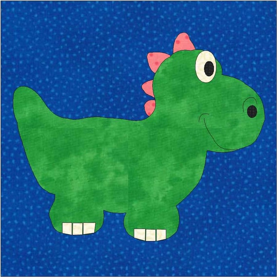 Dinosaur Applique Pattern Applique Pattern Quilt Applique Etsy