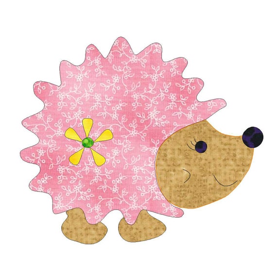 Hedgehog applique pattern hedgehog template quilt applique  etsy Hedgehog applique pattern hedgehog template quilt applique  etsy