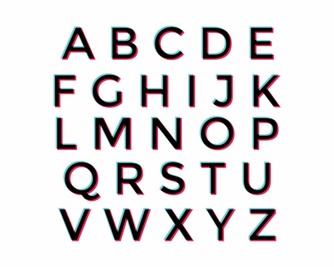 TikTok Effect ABC SVG TikTok Alphabet tik tok party TikTok Etsy