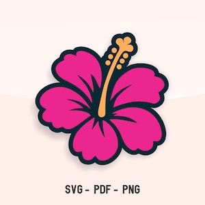Hibiscus SVG | Flower Cutfile, Hawaiian SVG, Hawaiian Flower Clip art