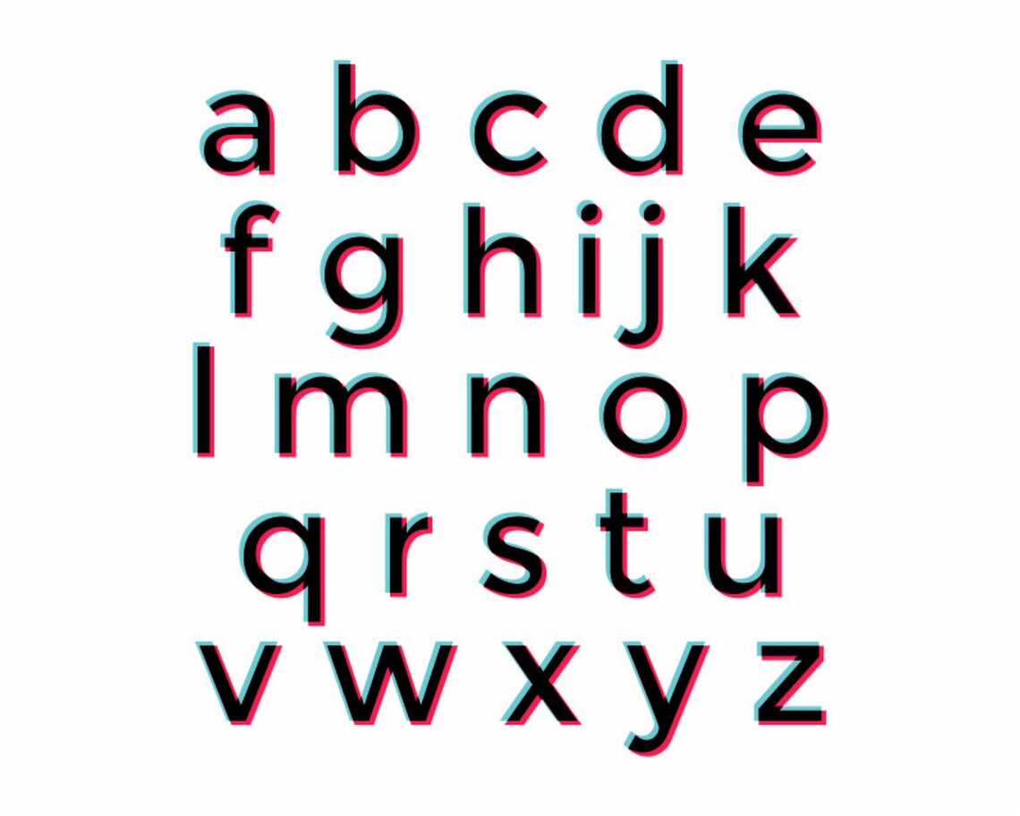 Tiktok Effect ABC SVG Tiktok Alphabet Tik Tok Party Tiktok Etsy