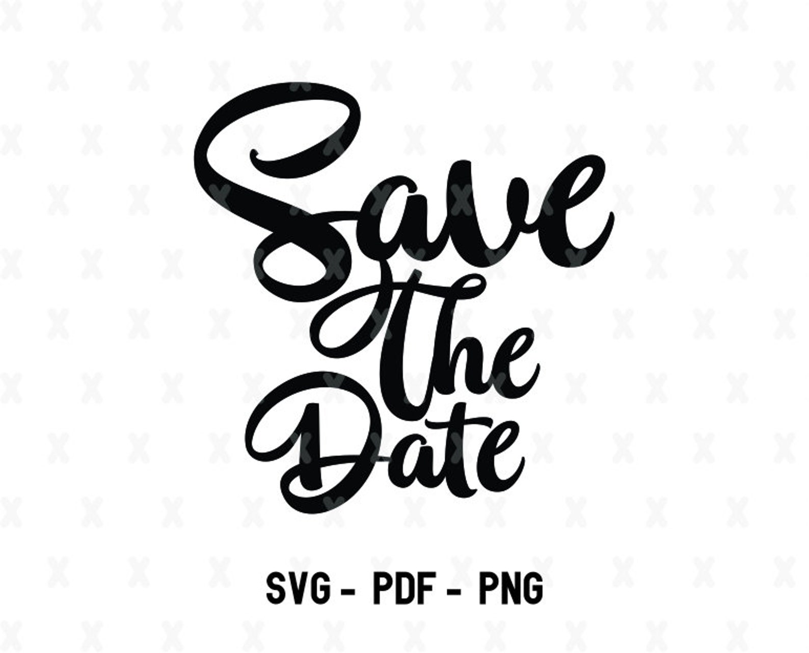 Download Save the date SVG wedding cutfile | Etsy