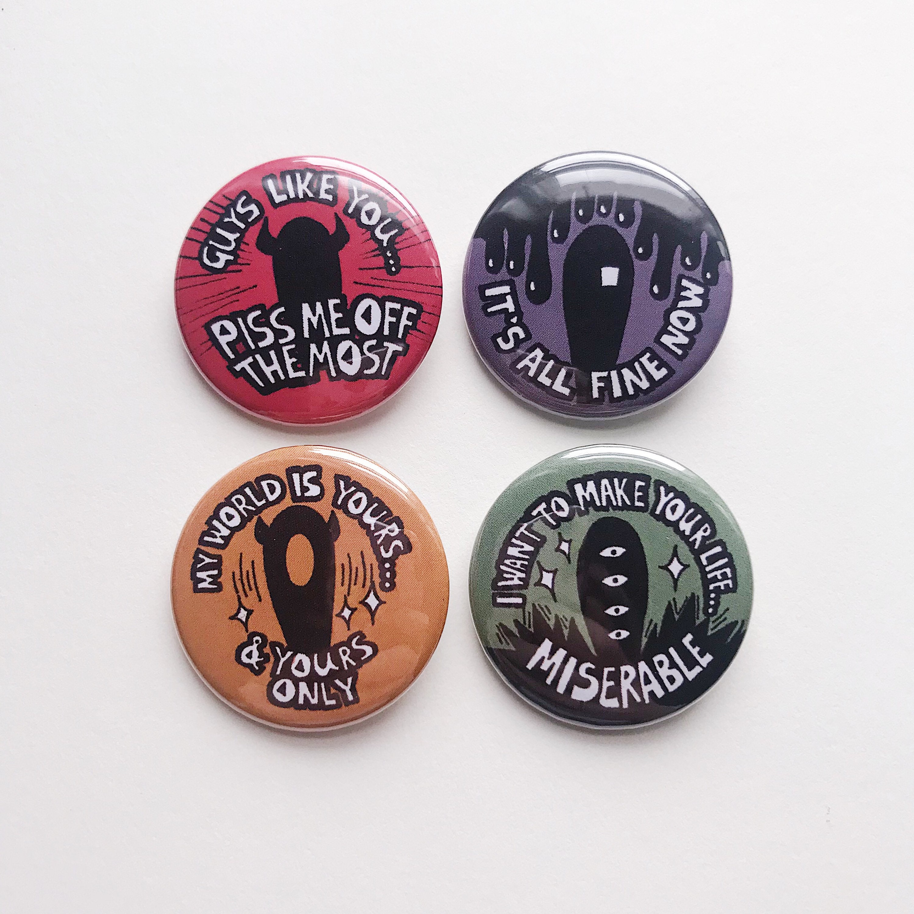 Oyasumi Punpun Quotes Button set A | Etsy