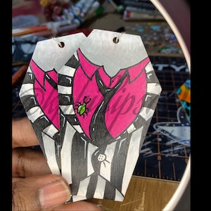 Custom earrings, Beetlejuice
