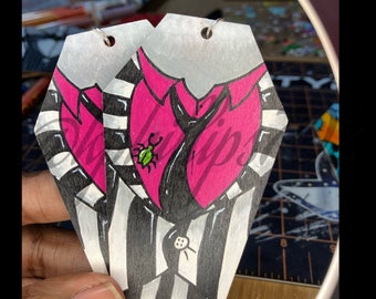 Custom earrings, Beetlejuice
