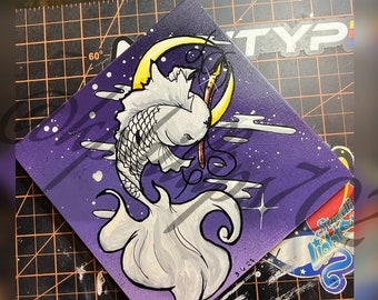 Fighting Koi painting