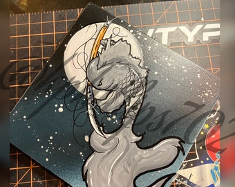 Fighting Koi painting