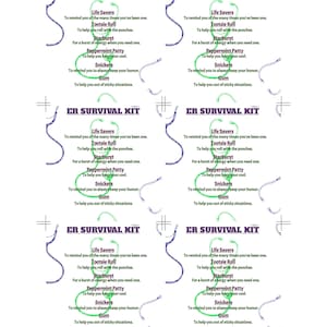 Emergency Room Staff Survival Kit PDF Printable Referral Gift