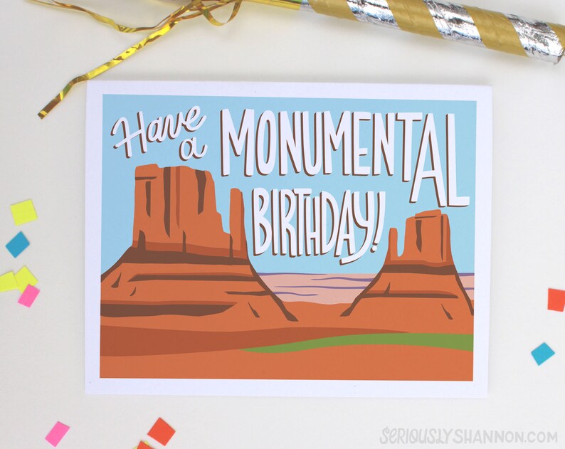 Arizona birthday monument valley birthday card have a etsy