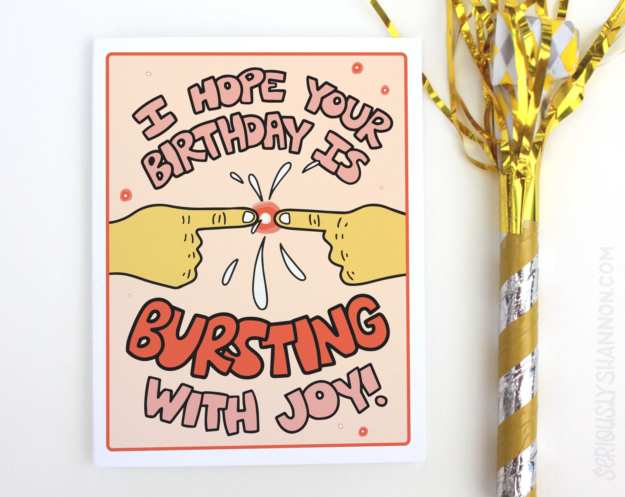 Funny Birthday Pimple Popping Card Pimple Etsy