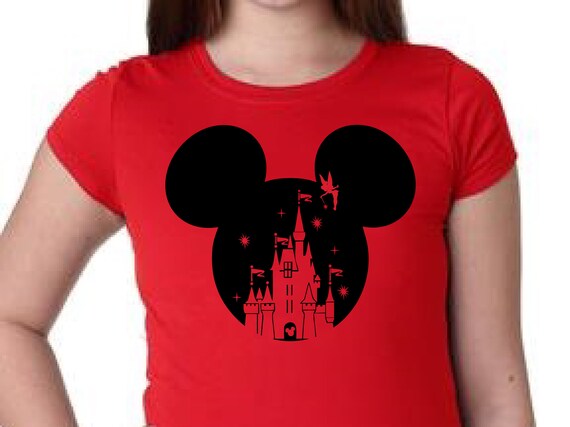 Mickey & Castle Tee | Etsy