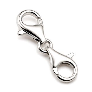 MY-BEAD Double Lobster Clasp 925 Sterling Silver – 3 Sizes – Necklace Clasp, Jewelry Lobster Clasp  Replacement Clasp for DIY