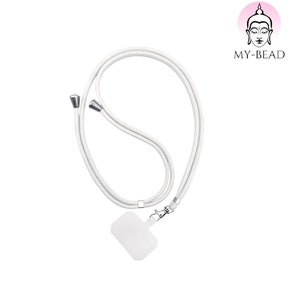 My-Bead universal mobile phone cord for hanging 6mm in different colors 150cm long White