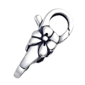 My-Bead Interchangeable clasp flower 925 sterling silver double carabiner for bracelets and necklaces jewelry clasp DIY