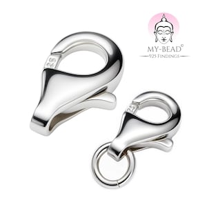 My-Bead lobster clasp 925 sterling silver with open eyelet nickel free jewellery findings DIY