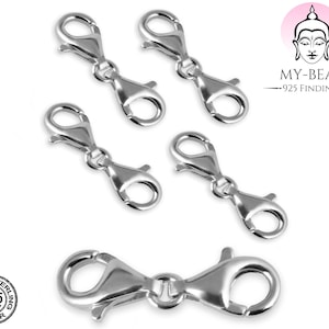 My-Bead double mousqueton véritable argent sterling 925 fermoirs interchangeables pour bracelets et colliers fermoirs de bijoux image 8