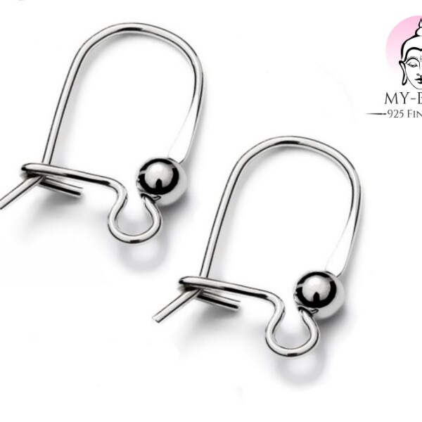 My-Bead Brisuren Boucles d'oreilles clip 18 mm en argent sterling 925 avec fermoir estampillé sans nickel de qualité bijoutier