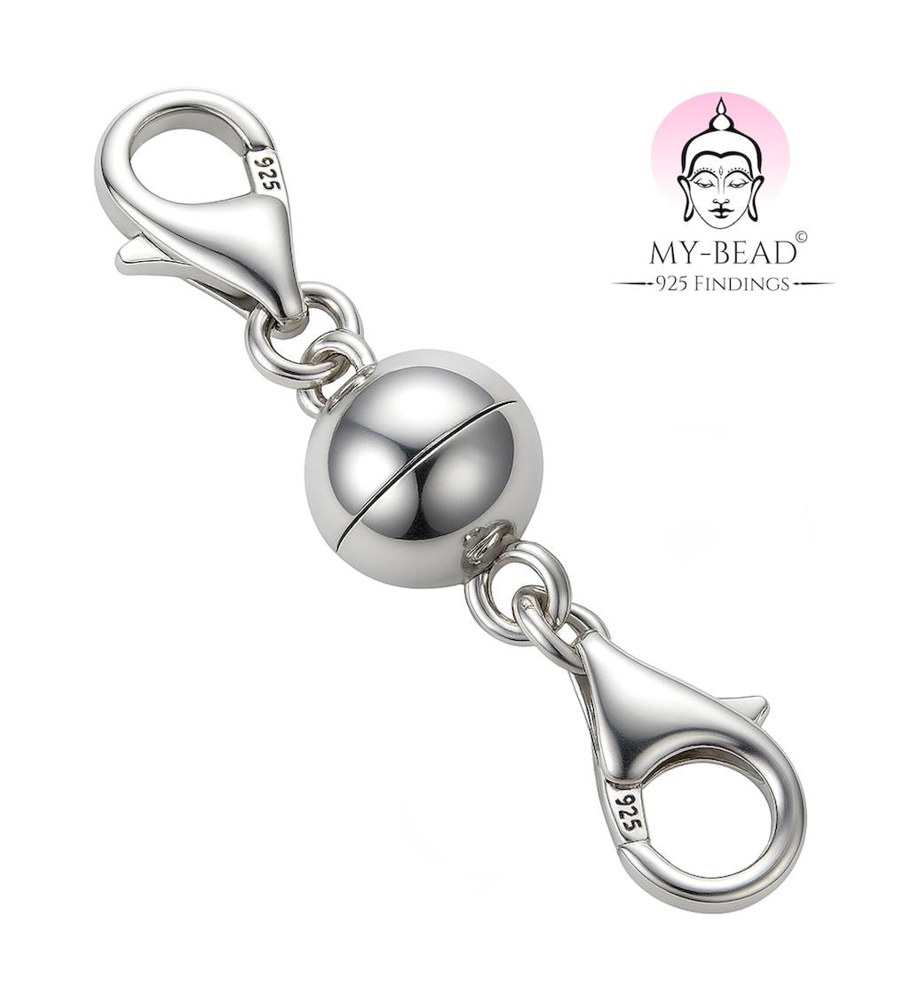 7mm Sterling Silver Magnetic Clasp with Ring