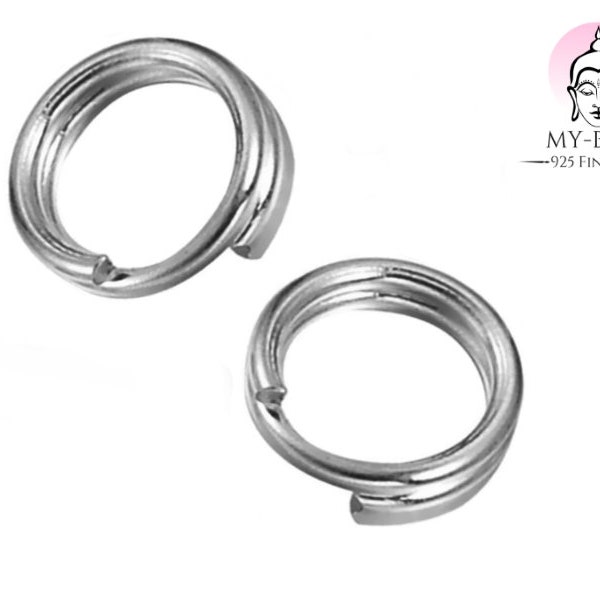 My-Bead anneaux ouverts en argent sterling 925, anneaux fendus hypoallergéniques sans nickel, double bricolage