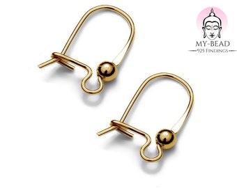 MY-BEAD Earrings 24K Double Gold Plated Clips in Gold with 3 Finishes for Jewelry Making